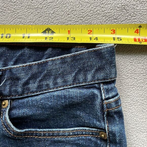 Ralph Lauren LRL Ripped Jean Shorts 5 pocket Dark Wash Destroyed Womens Size 6 - Picture 4 of 11